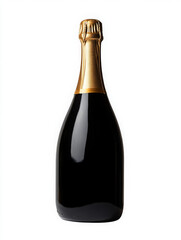 champagne bottle on white background isolated