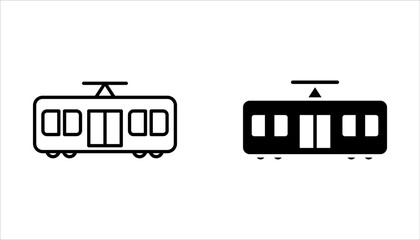 Train icon set. For web design, app and UI. Vector Illustration isolated on white background, eps 10.