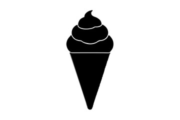 Ice cream silhouette set.