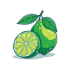 Fresh lemon fruits isolated on white background