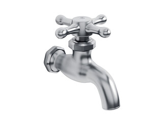Water tap isolated on transparent background