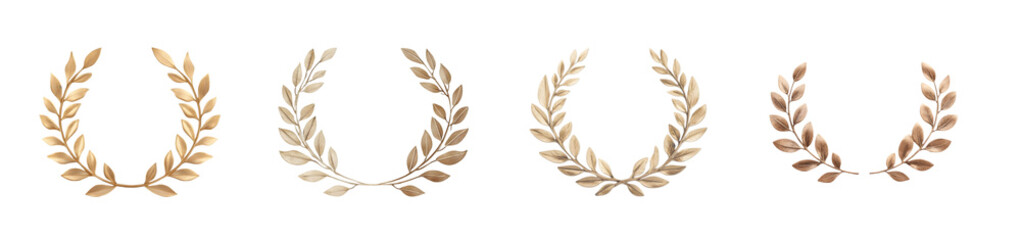 Fototapeta premium Elegant laurel wreaths in various styles, perfect for awards and recognitions.