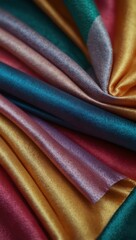 Colorful silk fabric abstract background.