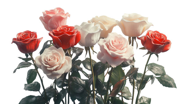 oses Flowers Bouquet Transparent Background PNG