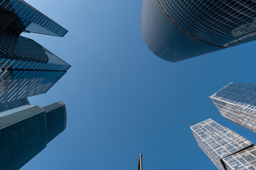 Daytime View of Moscow City Skyscrapers
