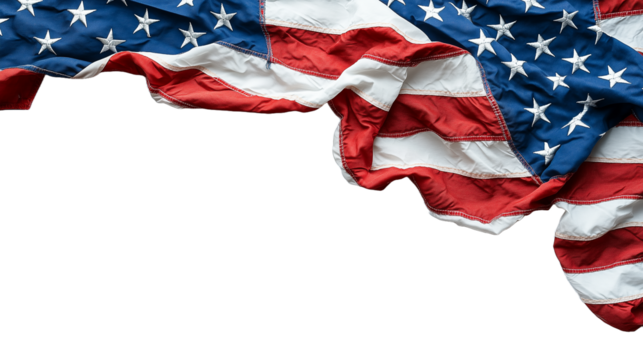 USA Flag Isolated Transparent Background PNG