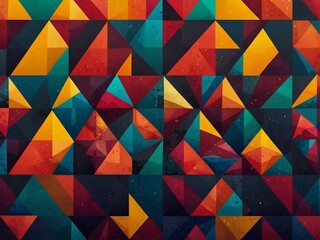 Obraz premium Colorful triangle and circle background design