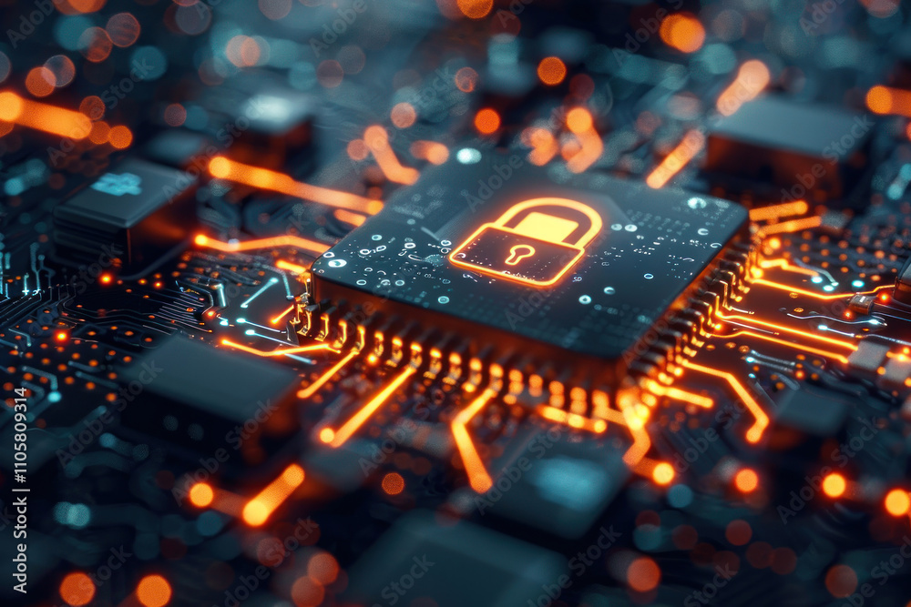 Poster image symbolizes cybersecurity, representing the visualization of data and network technologies.