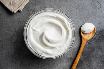 Fresh Greek Yogurt in bowl