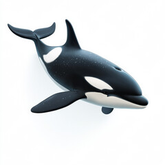 Obraz premium A realistic orca on a White background