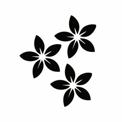 flower icon set on white background