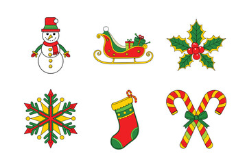Christmas Design Bundle: Vector Illustrations, Line Art, Silhouettes, Icons, Logos, and Clipart for Festive Projects