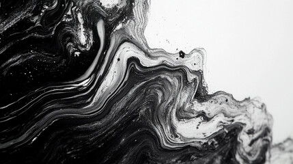 Abstract Black and White Marble Texture