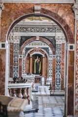 interior of  casa professa church in Palermo in Sicily