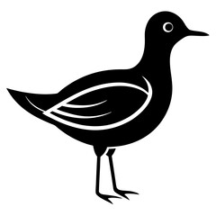Migratory bird icon silhouette on White background 