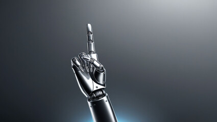 Robot hand finger pointing