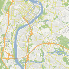 Map of North Chicopee in Massachusetts in a normal road map style. Contains layered vector with roads water, parks, etc.