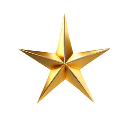 Obraz premium Gold Star isolated on transparent background