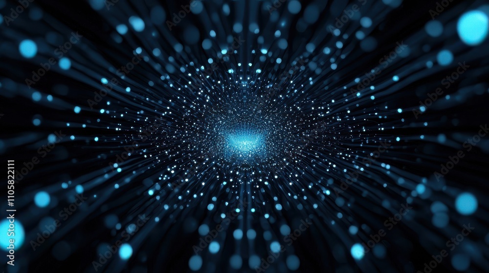 Poster dynamic digital universe exploration virtual space abstract visualization high-tech environment imme