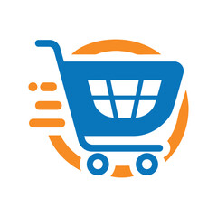 Online Shopping Logo Design Vector Illustration for E-commerce Branding