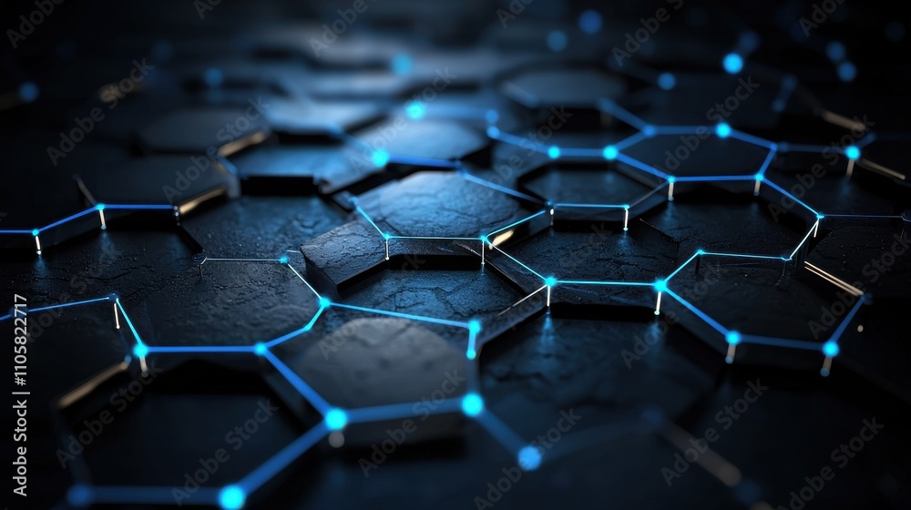Poster dynamic technological patterns abstract space graphic design digital environment close-up view moder