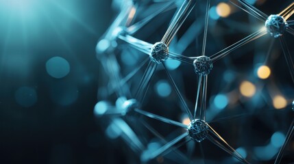 Innovative molecular structures science event focused on nanotechnology laboratory setting high-tech conceptual visualization