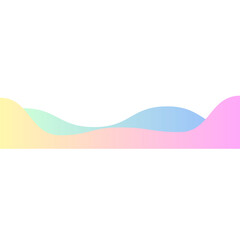 Fototapeta premium Wave shape frame PNG Transparent color gradient