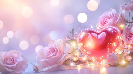 A blue background with pink hearts scattered throughout