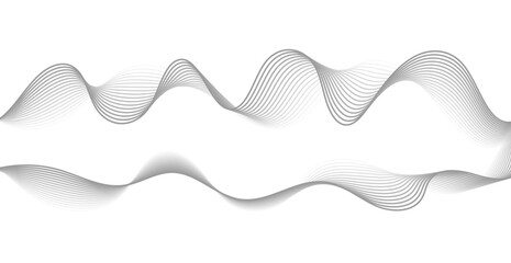 Wave Lines Pattern On White Background. Vector Illustration. Abstract Business Wallpaper