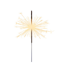Burning sparkler realistic transparent, bengal or indian light, Bright sparks. Firework isolated. Element for celebration, holidays. New year sparkler candle. Magic light stick. Png