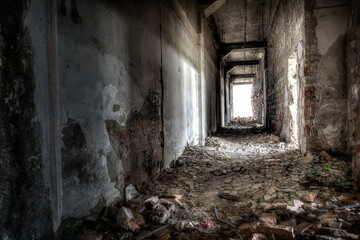 Abandoned Building Corridor 