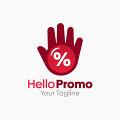 Hello Promo Logo Design Template. Good for Business, Agency, Community and Organization. 