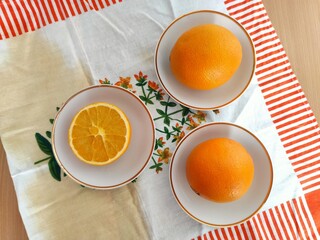 Oranges on the table