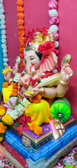 photograph of Lord gauri ganapati Idol, Happy Ganesh Chaturthi.