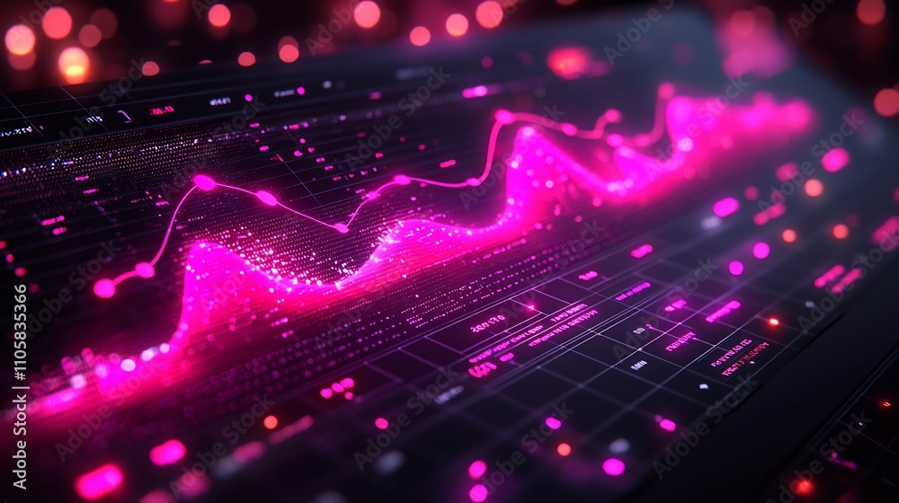 Poster business dashboard with real time data visualizations for monitoring company growth and analytics