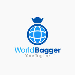 World Bagger Logo Design Template. Good for Business, Agency, Community and Organization. 