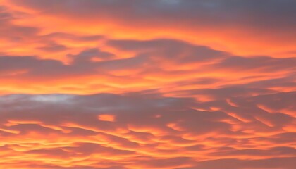 Fototapeta premium Stunning Orange Cloudscape at Sunset