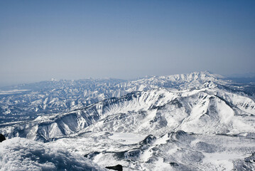 snow covered mountains