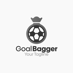 Obraz premium Goal Bagger Logo Design Template. Good for Business, Agency, Community and Organization. 