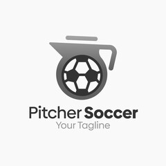 Pitcher Soccer Logo Design Template. Good for Business, Agency, Community and Organization. 