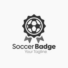 Soccer Badge Logo Design Template. Good for Business, Agency, Community and Organization. 