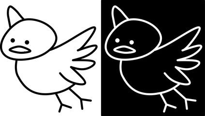 Bird illustration black and white