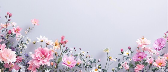 Chic and elegant wildflower design in contrasting colors, wildflower, bright, elegant, colors, nature