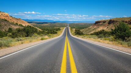 Obraz premium endless road with fresh and clean surface 