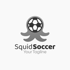 Obraz premium Squid Soccer Logo Design Template. Good for Business, Agency, Community and Organization. 