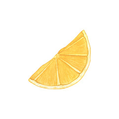 Watercolor lemon slice. For product packaging and banner design