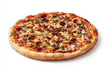 A pizza with pepperoni and cheese on it