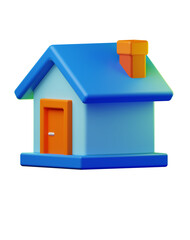 3d house icon. house toys for children
