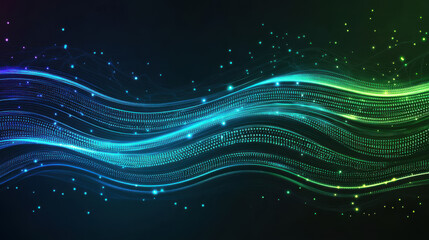 vibrant digital data flow background featuring flowing lines in blue and green hues, creating dynamic and energetic atmosphere