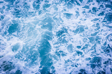 Aerial View of Ocean Waves 